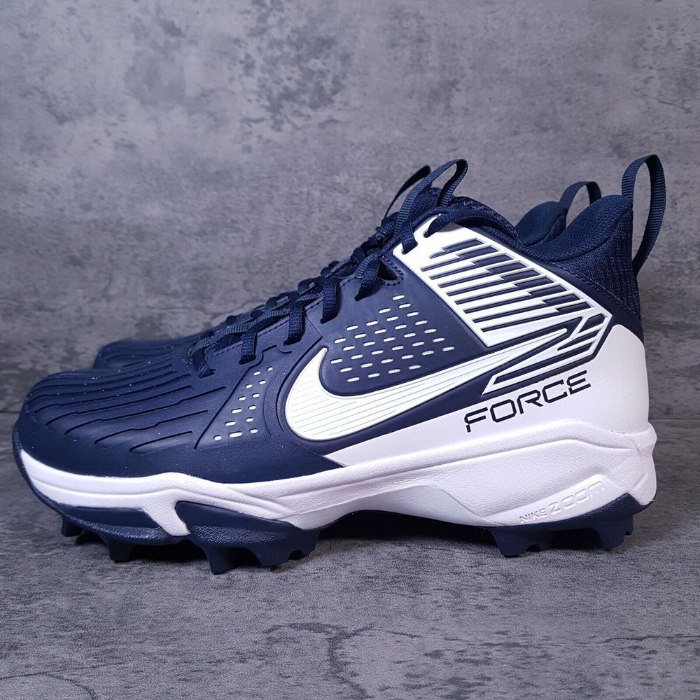 NIKE Zoom Force Savage Pro 3 Shark Football Cleats Mens 11.5 Blue White‎